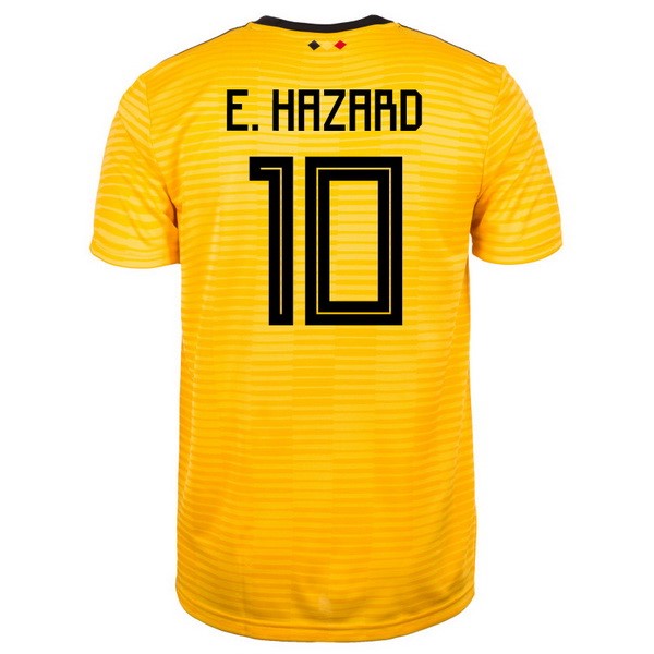 Camiseta Bélgica 2ª E.Hazard 2018 Amarillo